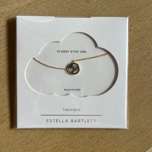 NEW UNOPENED GOLD PLATED Starry eyed girl Estella Bartlett necklace smiley face